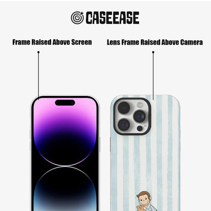 Cute Cartoon Boy Phone Case with Teddy Bear