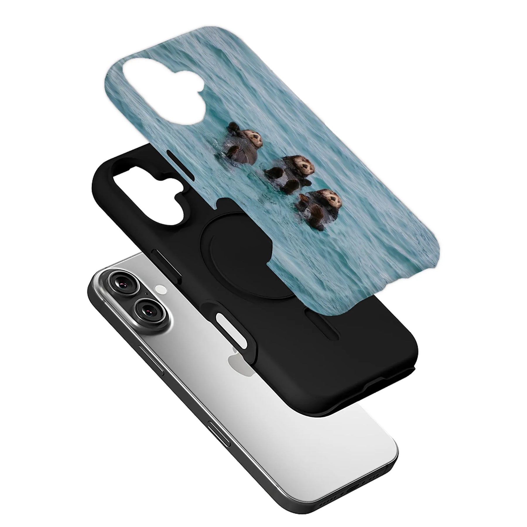 Funda para iPhone con diseño de nutria marina 