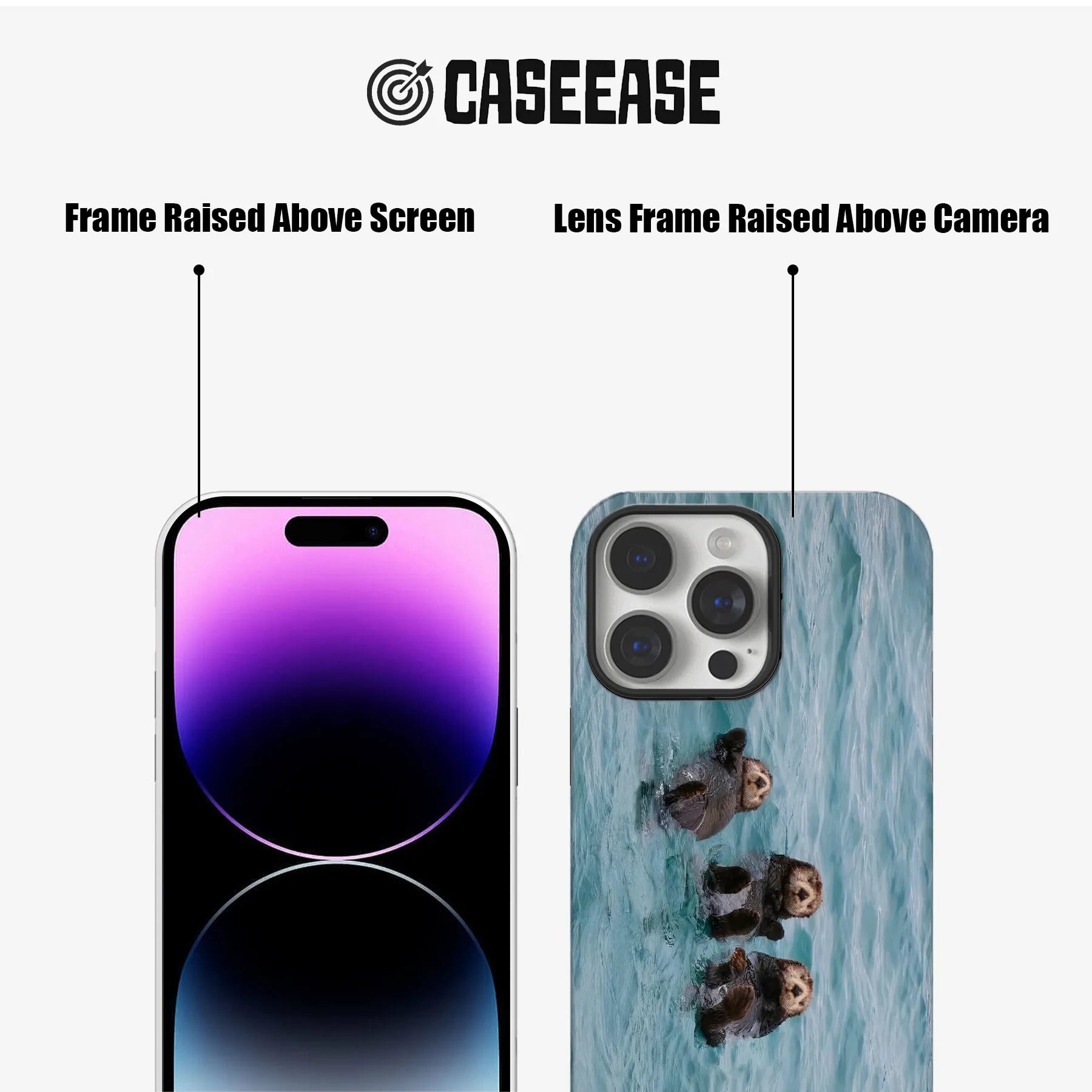 Funda para iPhone con diseño de nutria marina 