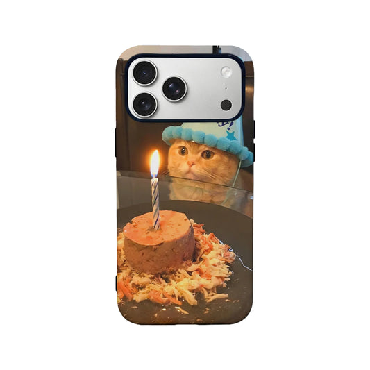 Cat's Birthday Cute Animal IPhone Phone Case - Premium Protective Phone Case - View 2