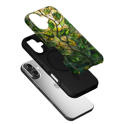 Stained Glass Leaf Phone Case