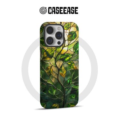 Stained Glass Leaf Phone Case