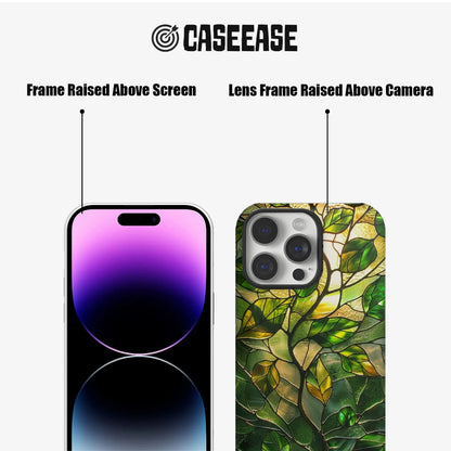 Stained Glass Leaf Phone Case
