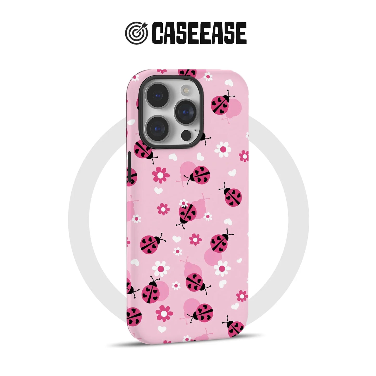Cute Ladybug and Flower Phone Case