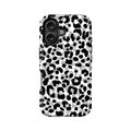 Classic Black & White Leopard Print iPhone Case