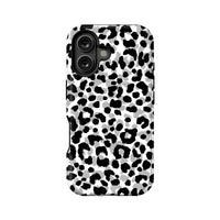 Classic Black & White Leopard Print iPhone Case