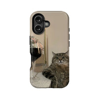 Funda para iPhone con diseño de gato azul