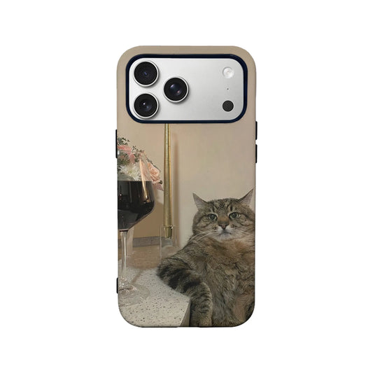 Blue Cat Cute Animal IPhone Phone Case - Premium Protective Phone Case - View 2