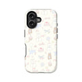 Cream Cartoon Phone Case – Adorable Cats, Bears, and Sweet Elements