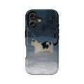Funda para teléfono Snow Cat 2025: Elegante gato blanco en un paraíso invernal 