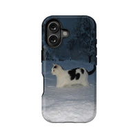 Funda para teléfono Snow Cat 2025: Elegante gato blanco en un paraíso invernal 