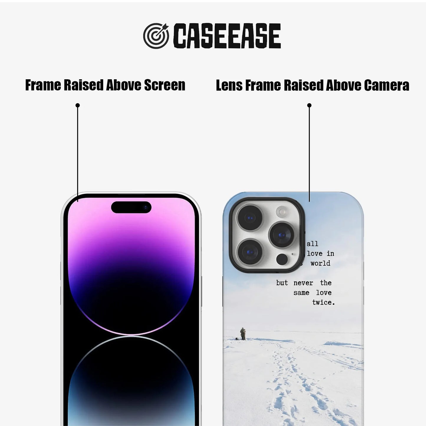 Snowy Text Text Art IPhone Phone Case - Premium Protective Phone Case - View 5