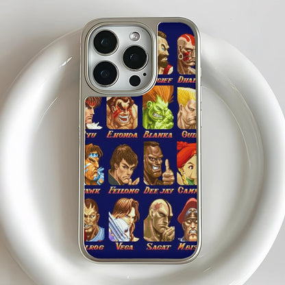 Funda holográfica cromada de Street Fighter para teléfono - Diseño de juegos retro