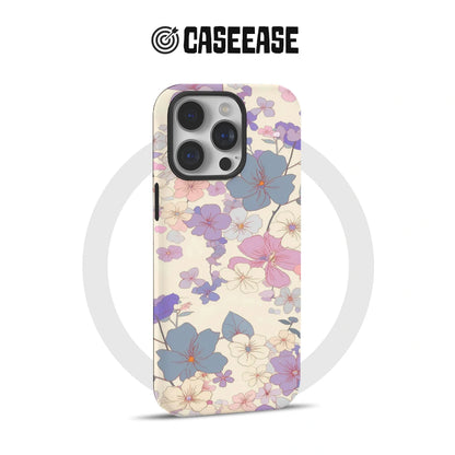 Romantic Floral Phone Case – Elegant Purple and Pink Design