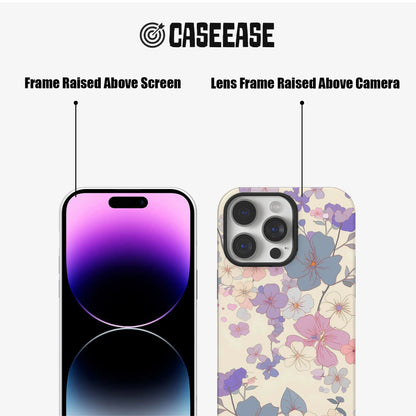 Romantic Floral Phone Case – Elegant Purple and Pink Design