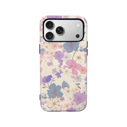 Romantic Floral Phone Case – Elegant Purple and Pink Design