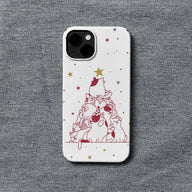 Funda para teléfono con diseño de árbol navideño para gatos 