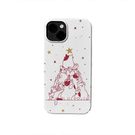 Funda para teléfono con diseño de árbol navideño para gatos 