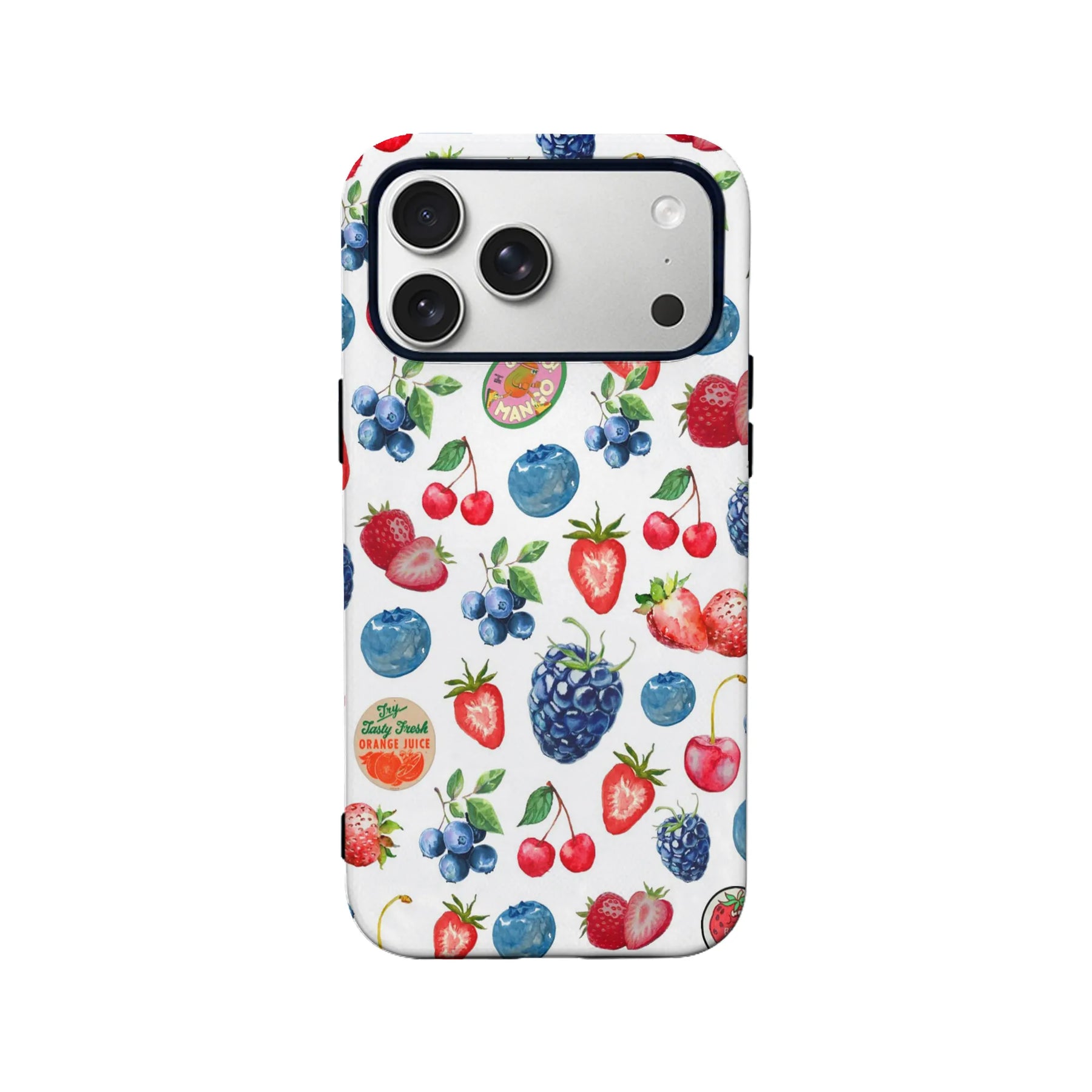 Funda para teléfono con frutas de colores