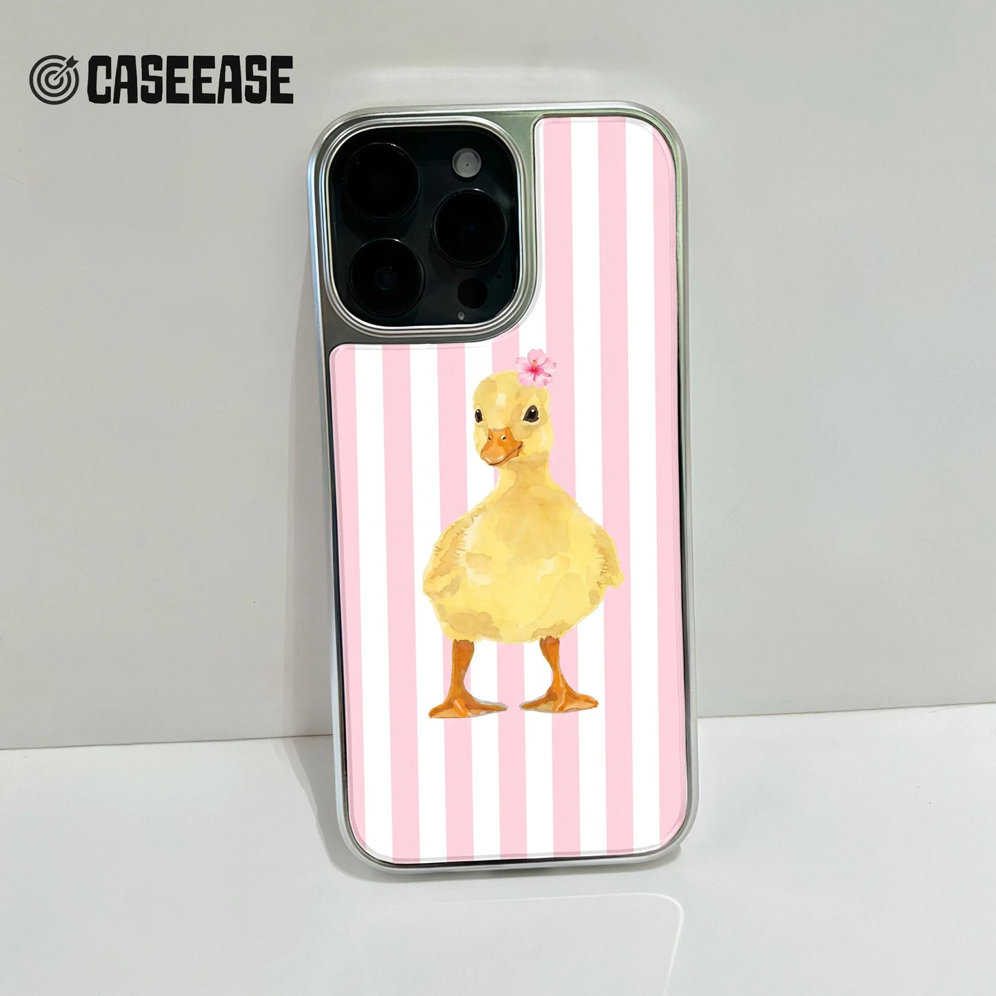 Holographic Chrome Duck Phone Case - Cute & Colorful Design