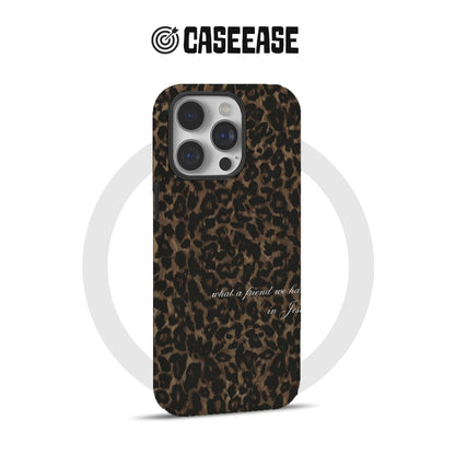 Leopard Print Phone Case with Inspirational Quote