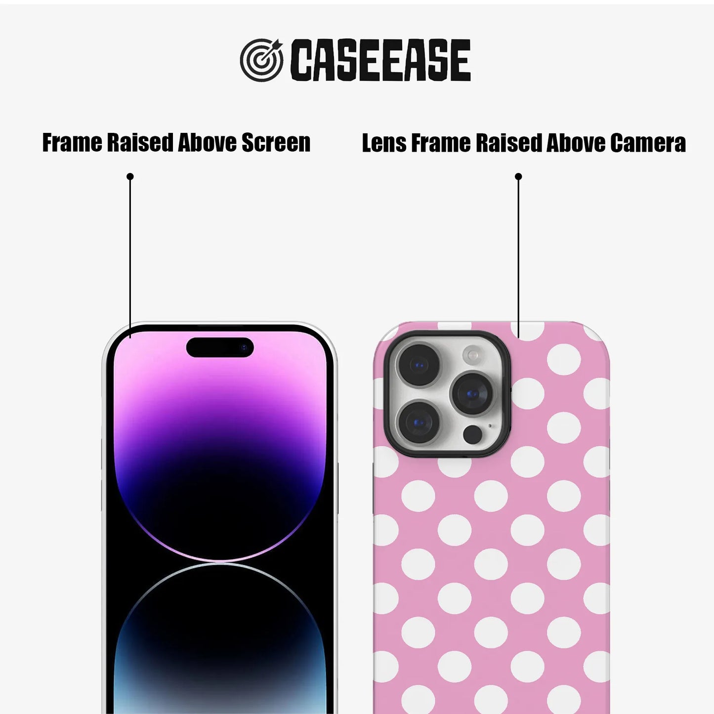 Polka Dot Pink Phone Case for Stylish Protection