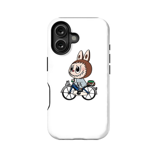 Cute Labubu on Bicycle Phone Case