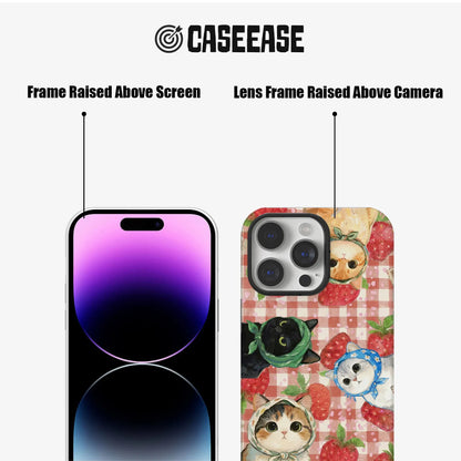 Cute Cat and Strawberry Phone Case