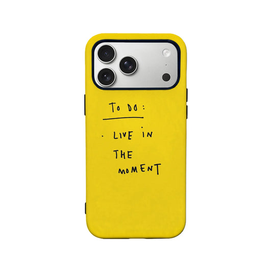 Live In The Moment Text Art IPhone Phone Case - Premium Protective Phone Case - View 2