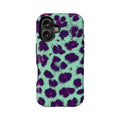 Teal & Purple Leopard iPhone Case – Unique Colorful Animal Print
