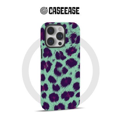 Teal & Purple Leopard iPhone Case – Unique Colorful Animal Print