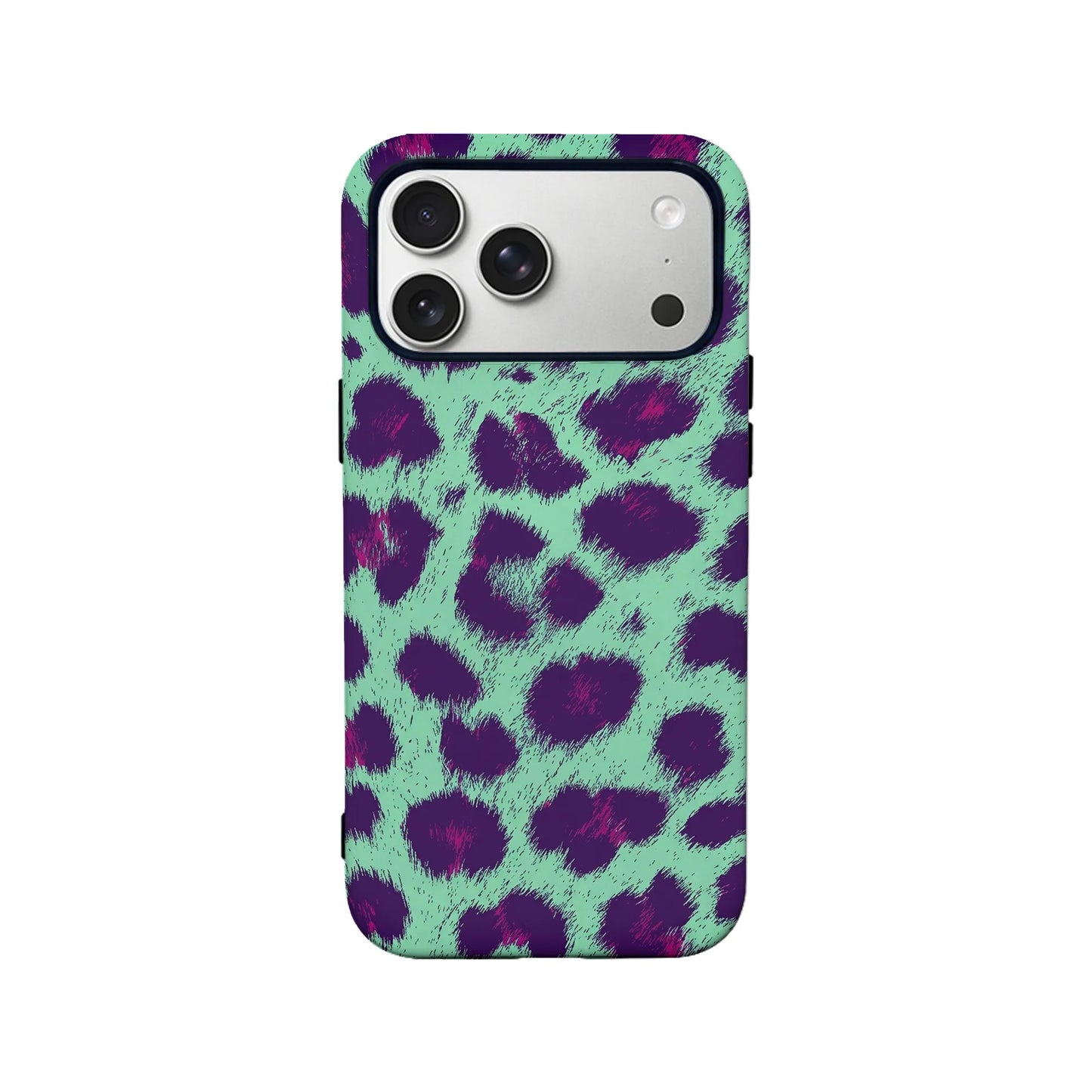 Teal & Purple Leopard iPhone Case – Unique Colorful Animal Print