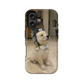 Funda para iPhone con un cachorro valiente y adorable 
