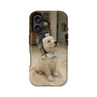 Funda para iPhone con un cachorro valiente y adorable 