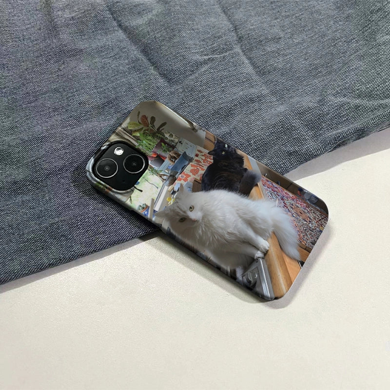 Charming Dual Cats Phone Case 2025 – Cozy Home Vibes