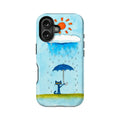 Cartoon Cat Umbrella Phone Case