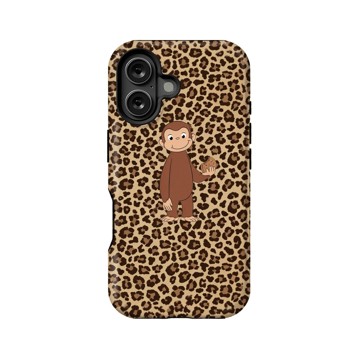 Curious Monkey Leopard Print Phone Case
