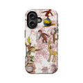 Funda para teléfono con mono y jirafa curiosos