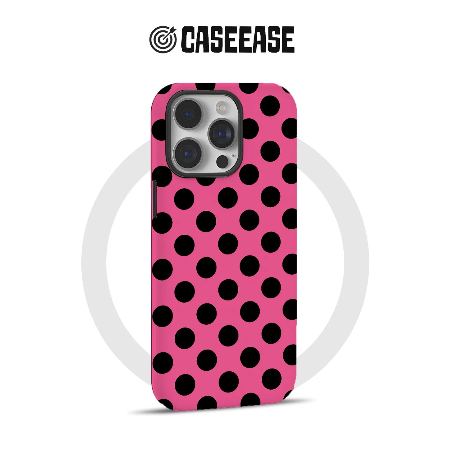 Bold Pink Polka Dot Phone Case