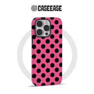 Funda para teléfono con lunares rosas llamativos