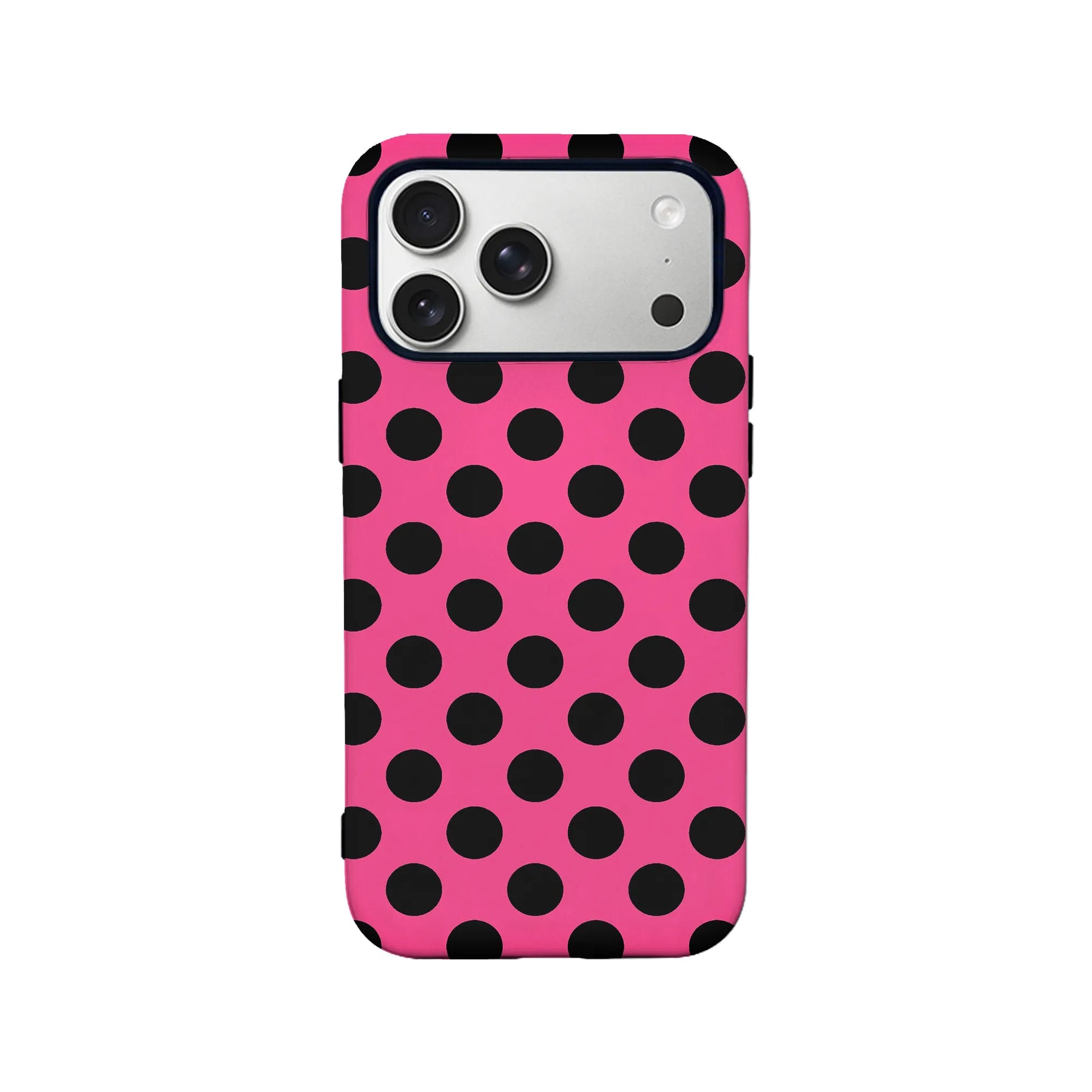 Funda para teléfono con lunares rosas llamativos