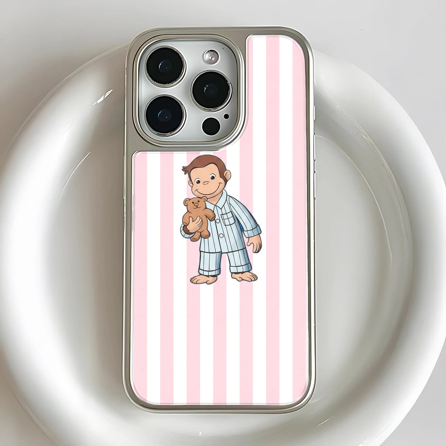 Holographic Chrome Curious Monkey Phone Case