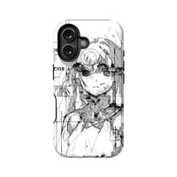 Street Style Anime Phone Case 2025 – Edgy Monochrome Art Design