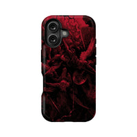 Funda para teléfono Dark Gothic 2025: Diseño artístico apocalíptico en rojo y negro 