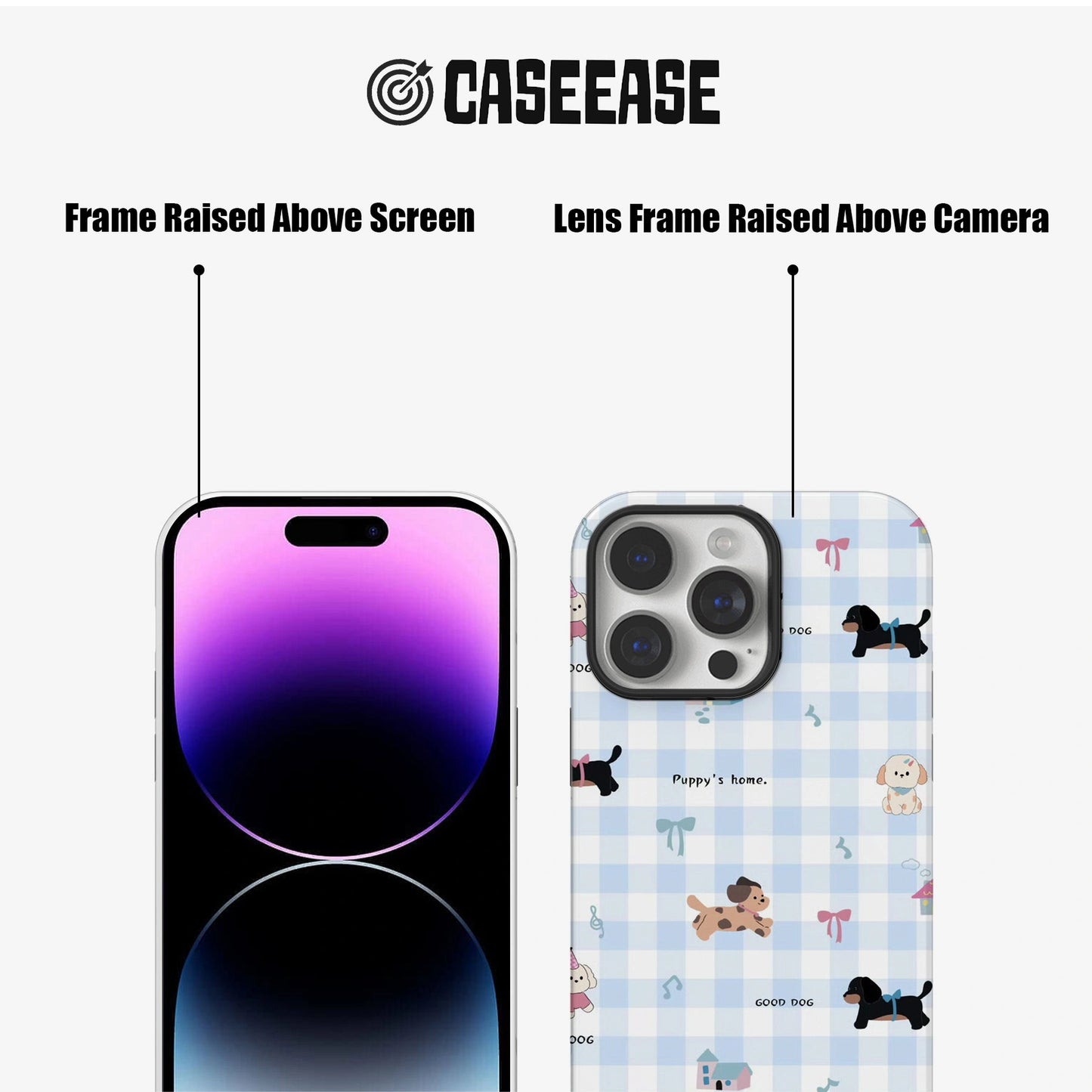 Plaid Teddy Bear Phone Case – Cute Baby-Themed Design