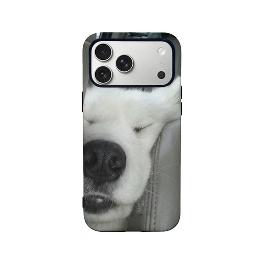 White Puppy Cute Animal IPhone Phone Case - Premium Protective Phone Case - View 2