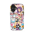 Colorful Cartoon Sticker Phone Case for Creative Souls
