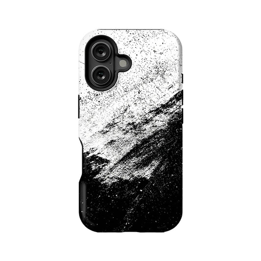 Abstract Black & White Phone Case - Minimalist Design