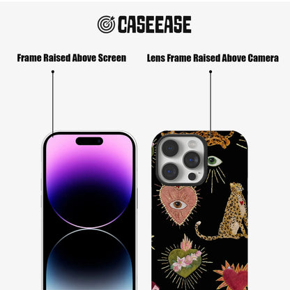 Funda para teléfono Boho Wild Love: diseño artístico y caprichoso 