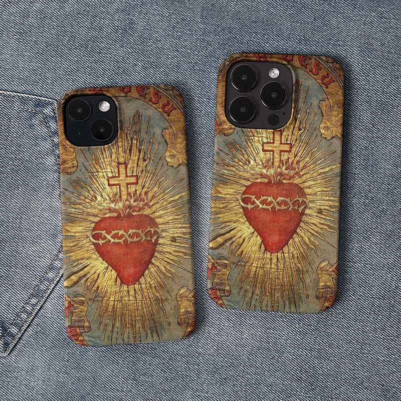 Cross and Heart Streetwear IPhone Phone Case